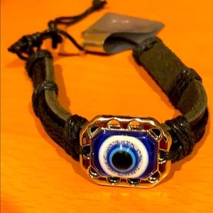 Evil Eye bracelet nylon black cord women’s/men’s